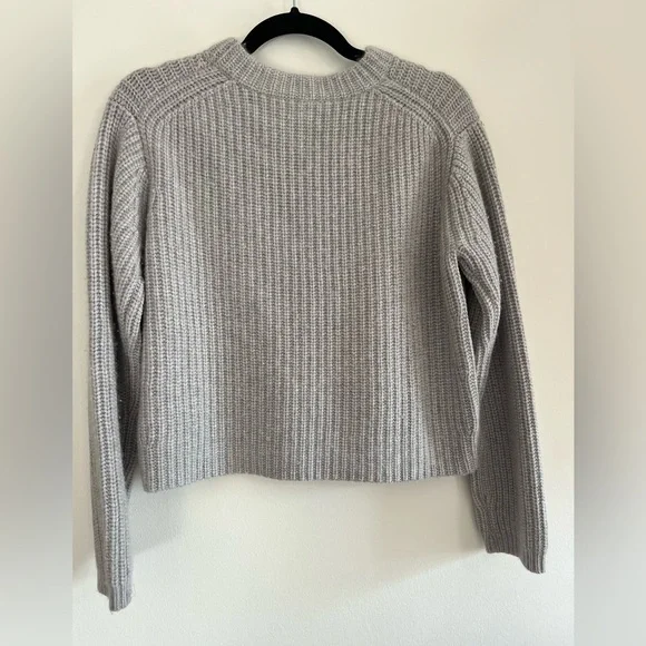 Naked Cashmere Gray Chunky Knit Cropped Sweater Small - Picture 2 of 4